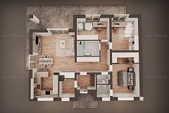 Одноэтажный дом с мастер-спальней.