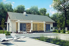 Простой и элегантный одноэтажный дом.