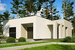 Версия проекта Zx68 с площадью от 100 м2 и 3 спальнями