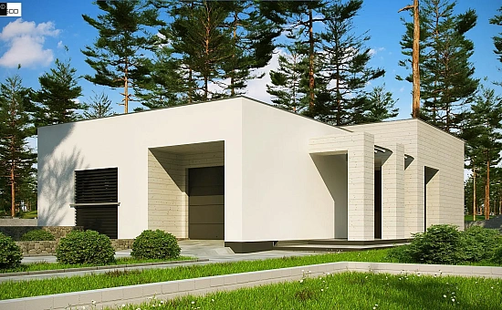 Версия проекта Zx68 с площадью от 100 м2 и 3 спальнями