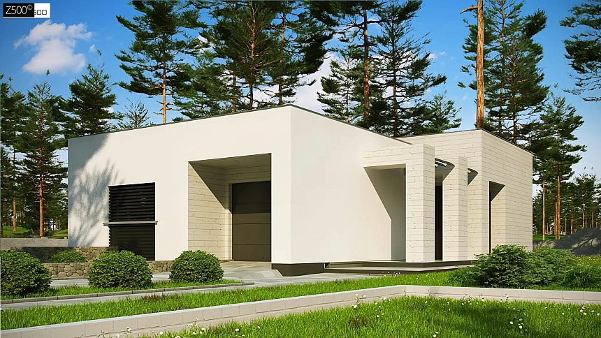 Версия проекта Zx68 с площадью от 100 м2 и 3 спальнями