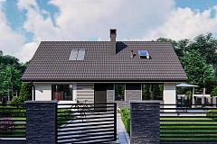 Проект одноэтажного дома с мансардой, электрический котел