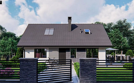 Проект одноэтажного дома с мансардой, электрический котел