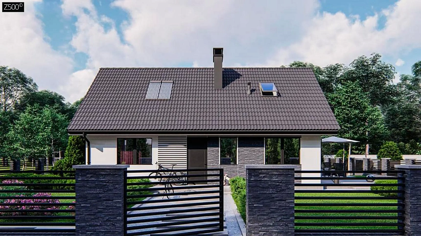 Проект одноэтажного дома с мансардой, электрический котел