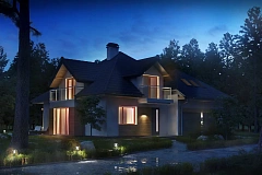 Версия проекта Z270 с альтернативной планировкой мансардного этажа.