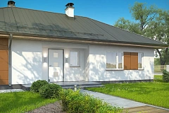 Комфортный одноэтажный дом в традиционном стиле.