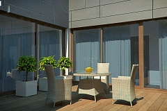 Современный односемейный дом с  плоской крышей