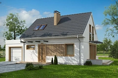 Версия проекта Z211 с гаражом для одного авто слева.