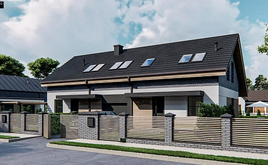 Двухквартирный дом с одним гаражом и тремя спальнями
