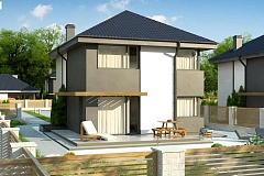 Современный двухэтажный дом с практичной планировкой