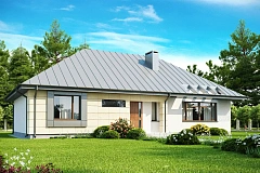 Вариант проекта Z140 с фронтальным расположением кухни.