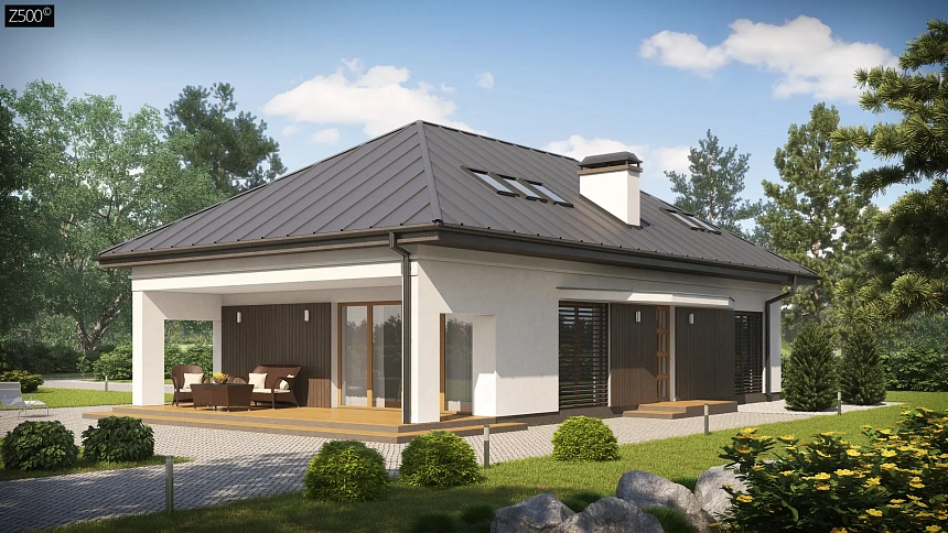 Версия проекта Z85 с современным оформлением фасадов.
