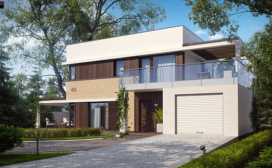 Подвариант проекта дома Zx63 с плитами перекрытия