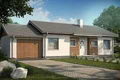 Проект Z7 с гаражом с левой стороны и измененной планировкой.