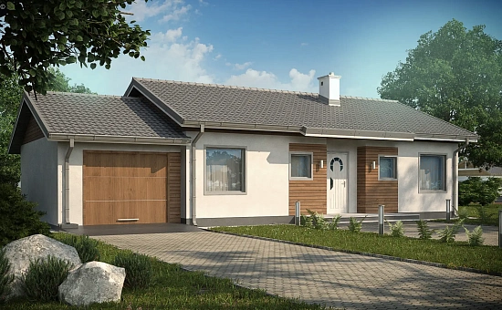 Проект Z7 с гаражом с левой стороны и измененной планировкой.