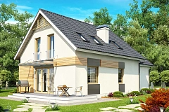 Проект дома с гаражом, с возможностью его использования в качестве двухсемейного