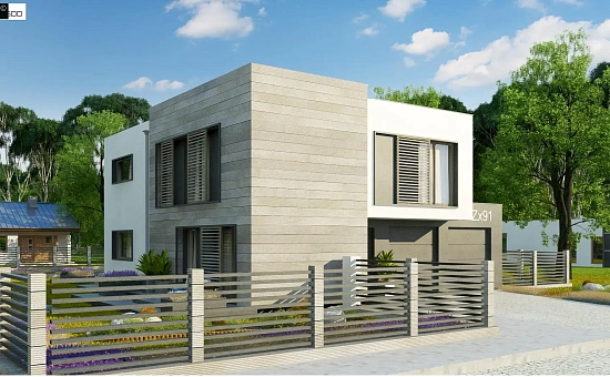 Современный двухэтажный дом  с 5 спальнями