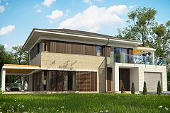 Увеличенная версия проекта современного дома Zx63 B