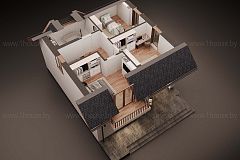 Мансардный дом с 3мя спальнями