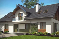 Практичный двухквартирный дом с общими входом и техническим помещением.