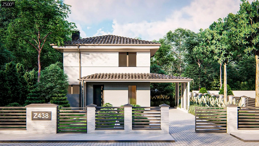 Двухэтажный дом с эл.котлом и плитами перекрытия