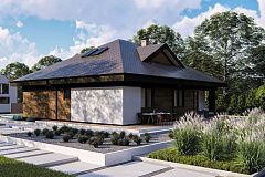 Комфортный одноэтажный дом с мансардой