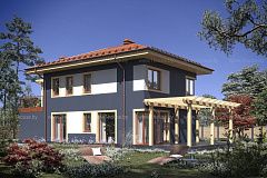 Двухэтажный дом с 4мя спальнями и сауной.