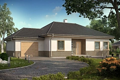 Версия проекта Z24 GL с гаражом, пристроенным слева.