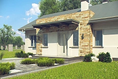 Простой и элегантный одноэтажный дом.