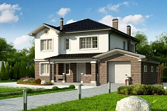 Элегантный двухэтажный дом с гаражом, с 5 спальнями