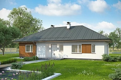 Комфортный одноэтажный дом в традиционном стиле.