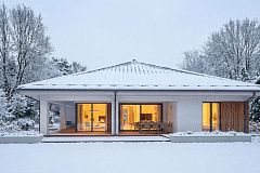 Проект одноэтажного дома с гаражом на две машины