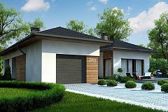 Проект комфортного одноэтажного дома в европейском стиле.