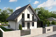 Проект компактного уютного дома со вторым светом