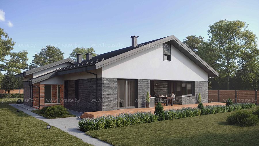 Одноэтажный дом в д. д.Пересады