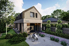 Подвариант мансардного дома Z431 для узкого участка