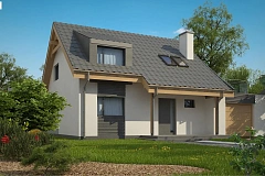 Вариант мансардного проекта Z146 c&nbsp;&nbsp;гаражом с правой стороны