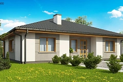 Вариант одноэтажного коттеджа Z67A с 3 спальнями