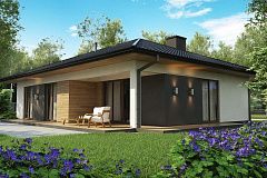 Аккуратный одноэтажный дом в традиционном стиле с продуманной планировкой