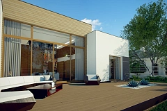 Одноэтажный дом в стиле современного минимализма