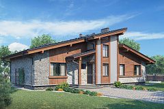 Одноэтажный дом со свободной планировкой на холодном чердаке.