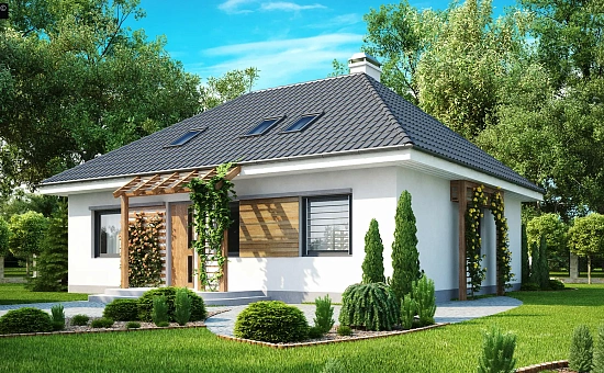 Удобный и красивый дом традиционного характера с двумя дополнительными спальнями на первом этаже.