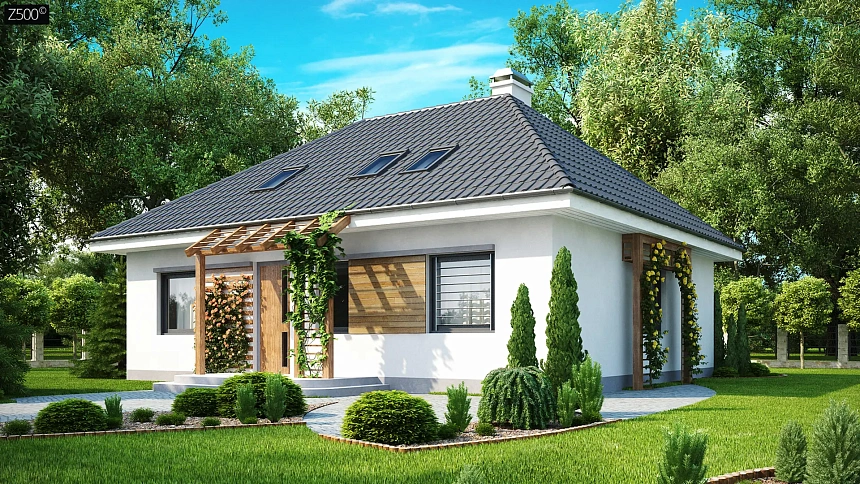 Удобный и красивый дом традиционного характера с двумя дополнительными спальнями на первом этаже.