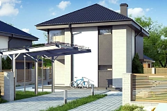 Современный двухэтажный дом с практичной планировкой