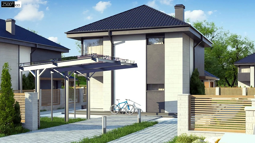 Современный двухэтажный дом с практичной планировкой