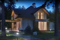 Версия проекта Z270 с альтернативной планировкой мансардного этажа.