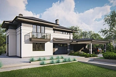 Комфортный вариант современного двухэтажного дома