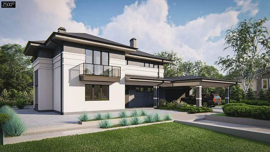 Комфортный вариант современного двухэтажного дома