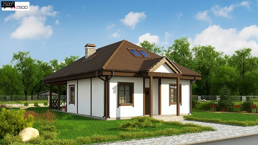 Вариант дома Z16 с мансардой