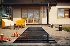 Компактный и функциональный дом с кабинетом на первом этаже и с эркером в обеденной зоне.